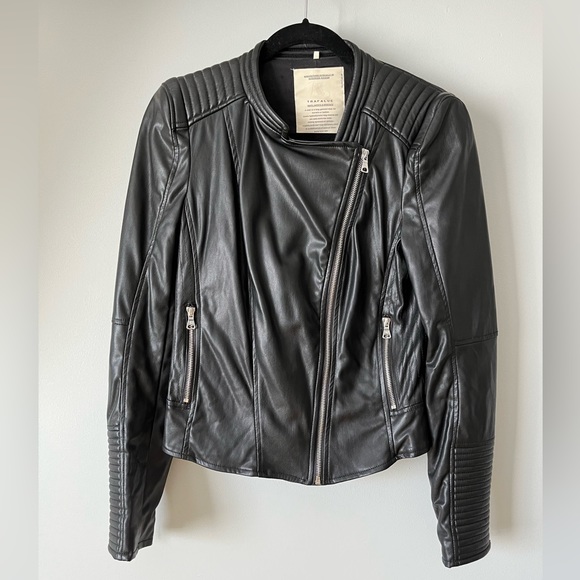Zara Faux Leather Moto Jacket - Picture 2 of 6